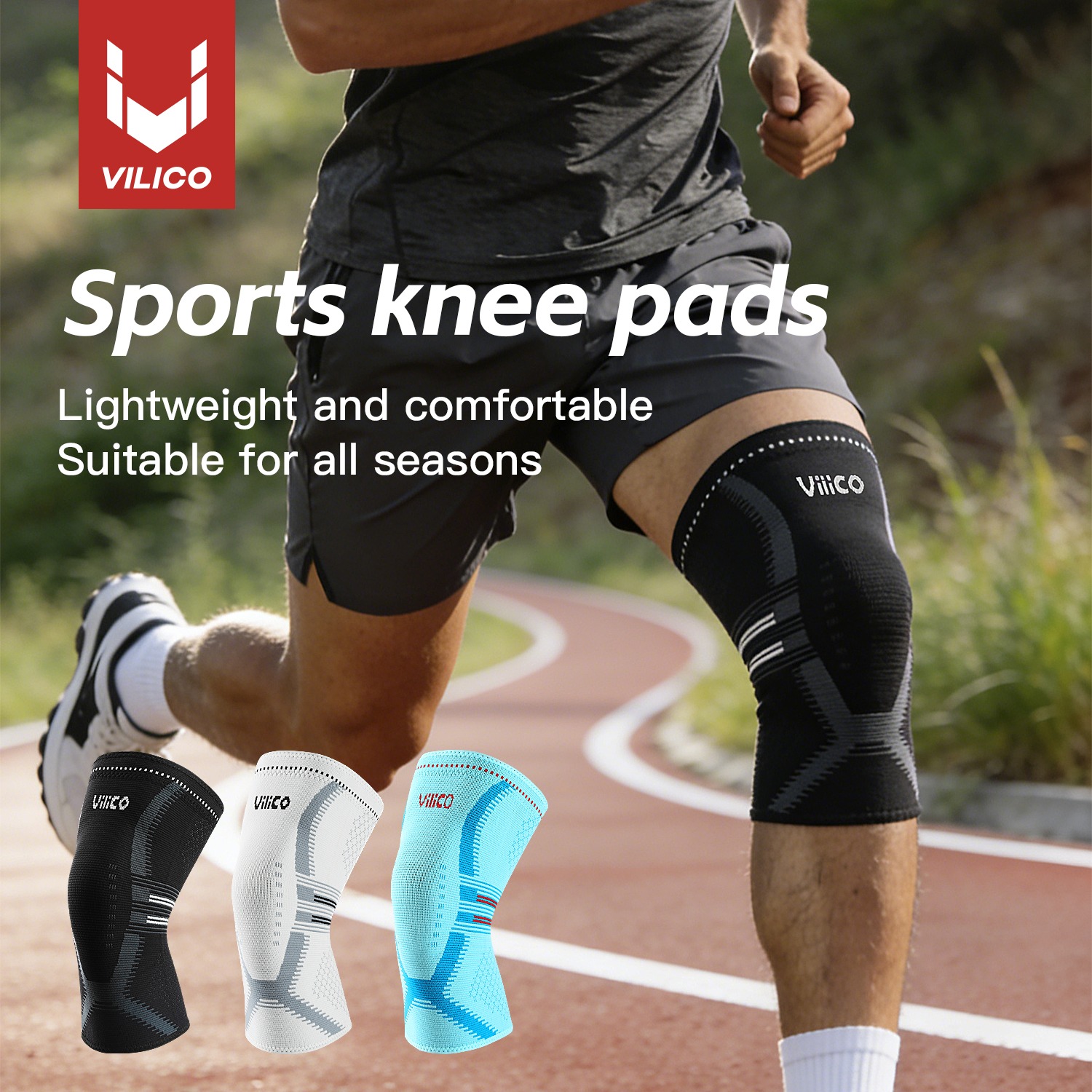 Knee Sleeve Compression - 1PCS Knee Brace for Women &
