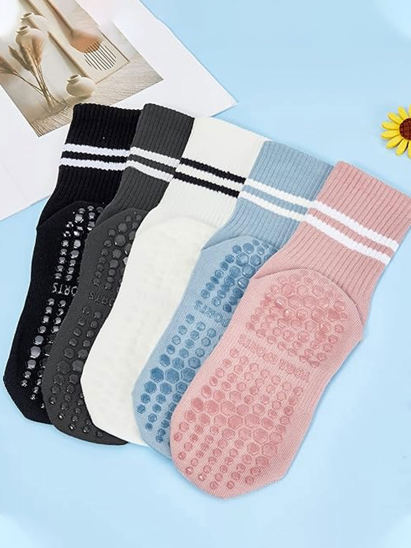 3 Pairs of Yoga Socks, Non-Sli - Jump Rope recension och pris