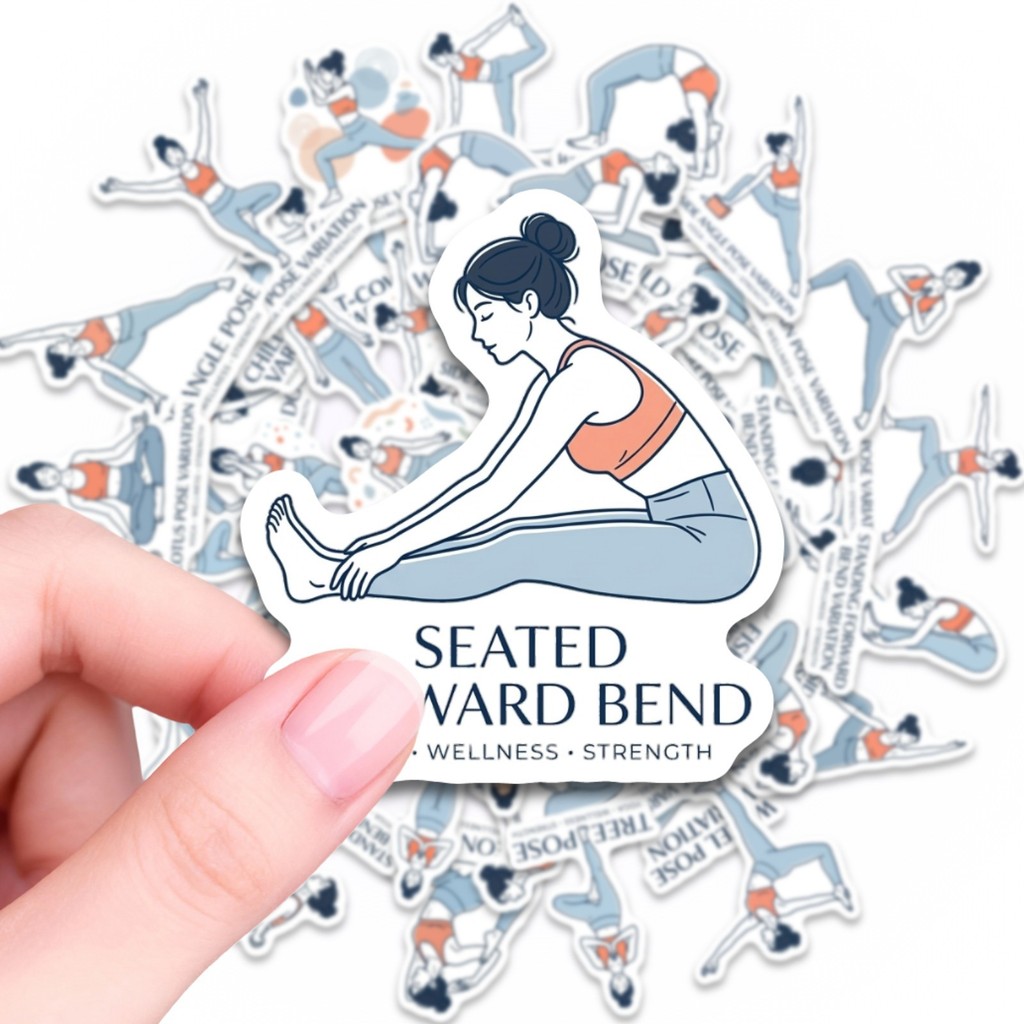 50Pcs Yoga Pose Stickers, Fitn - Yoga Fitness Journal recension och pris