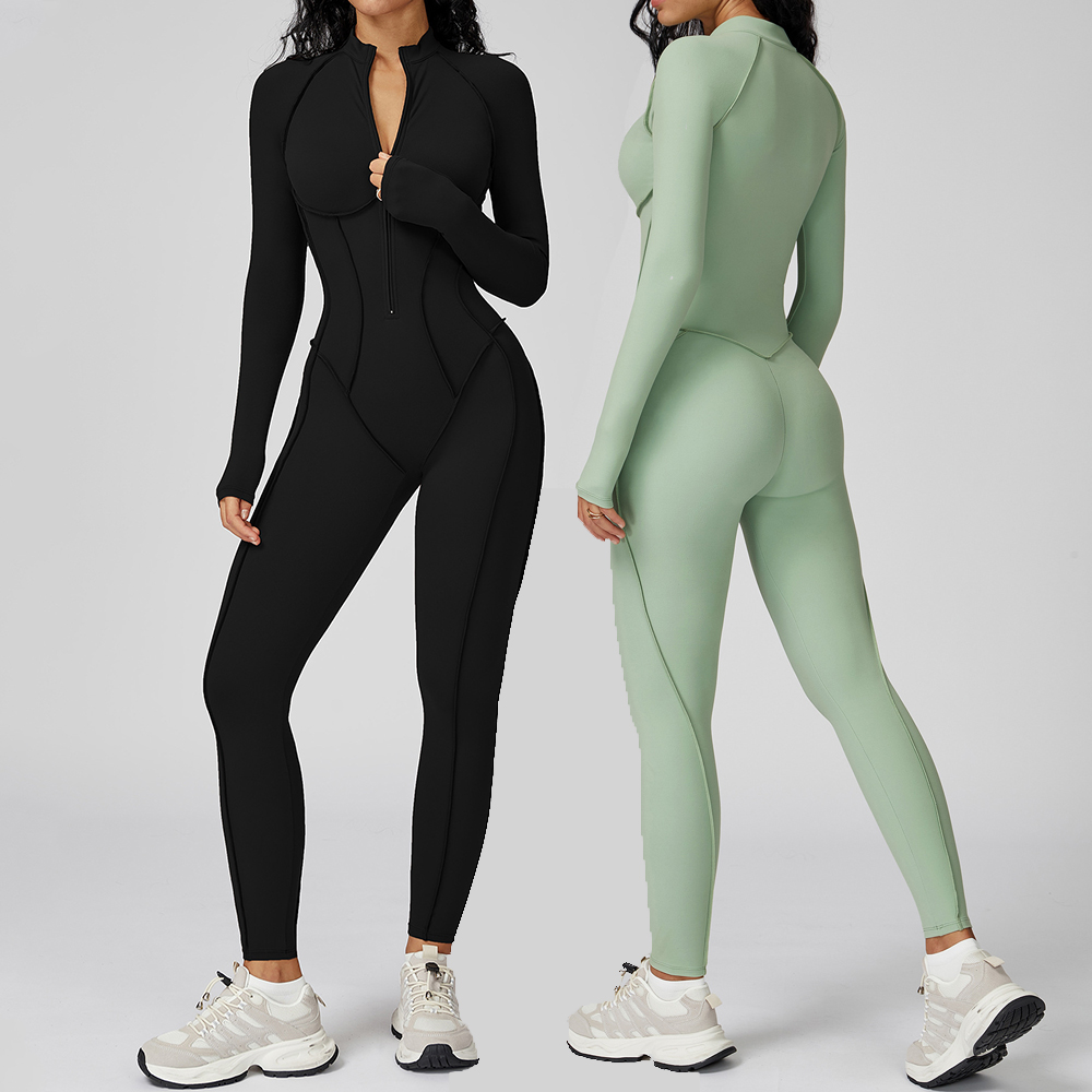 Zipper Jumpsuits Long sleeves  - Yoga Fitness Kleidung recension och pris