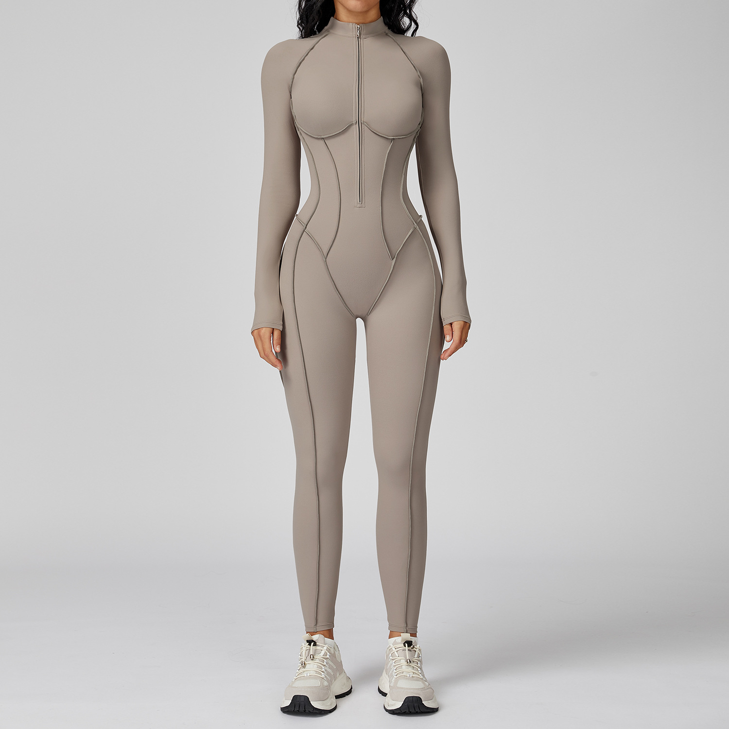 Zipper Jumpsuits Long sleeves  - Yoga Fitness Kleidung recension och pris