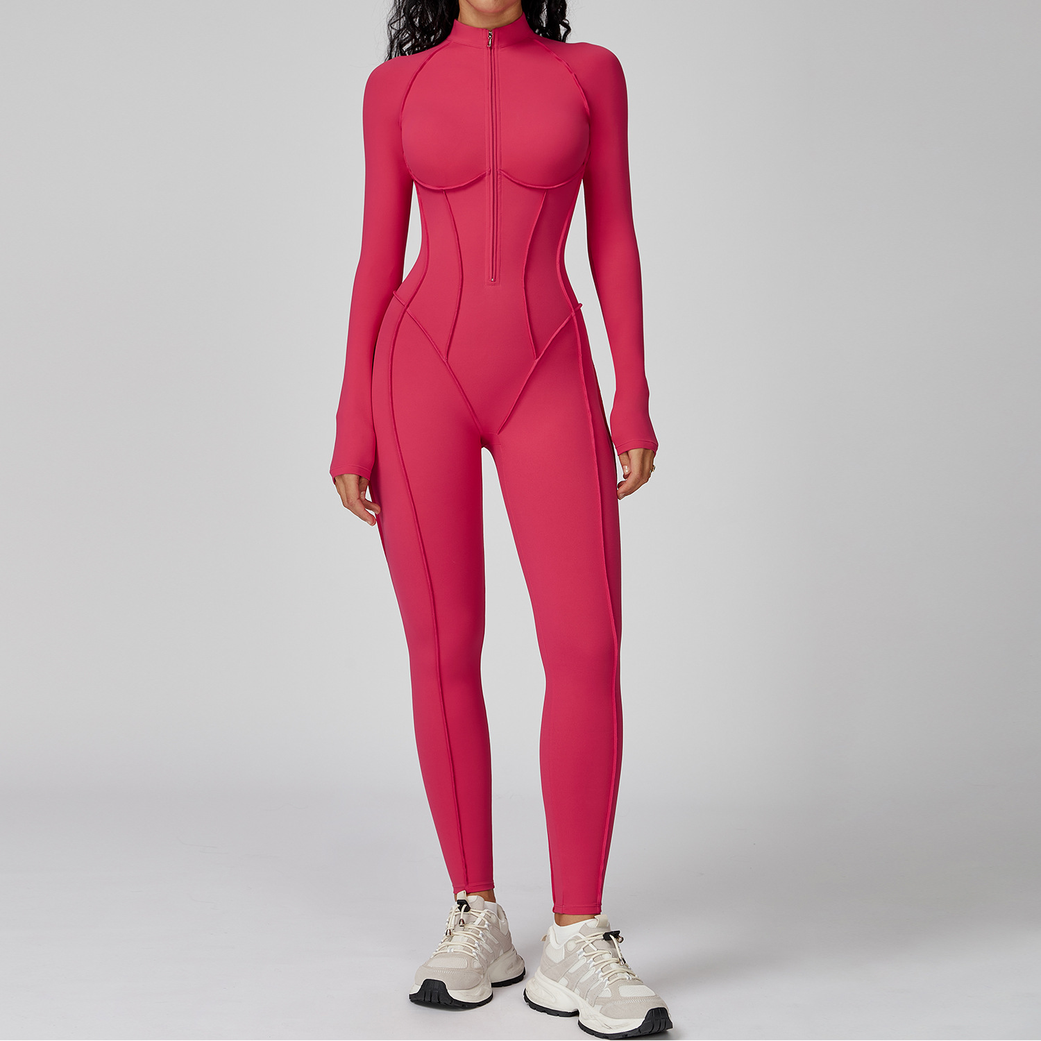 Zipper Jumpsuits Long sleeves  - Yoga Fitness Kleidung recension och pris