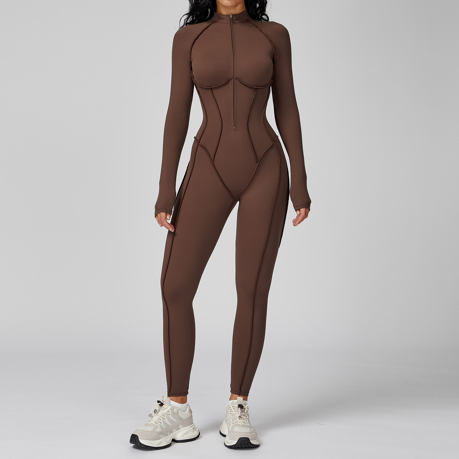 Zipper Jumpsuits Long sleeves  - Yoga Fitness Kleidung recension och pris