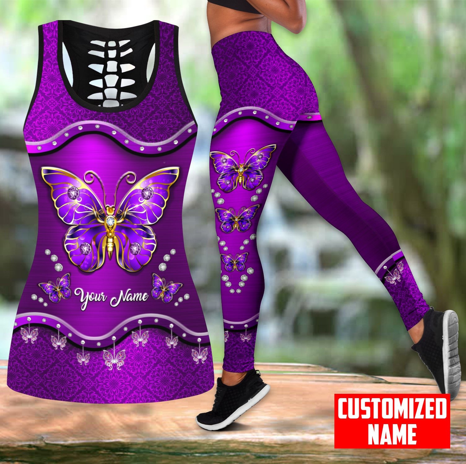 Personalized Name Butterfly 3D - Yoga Fitness Name recension och pris