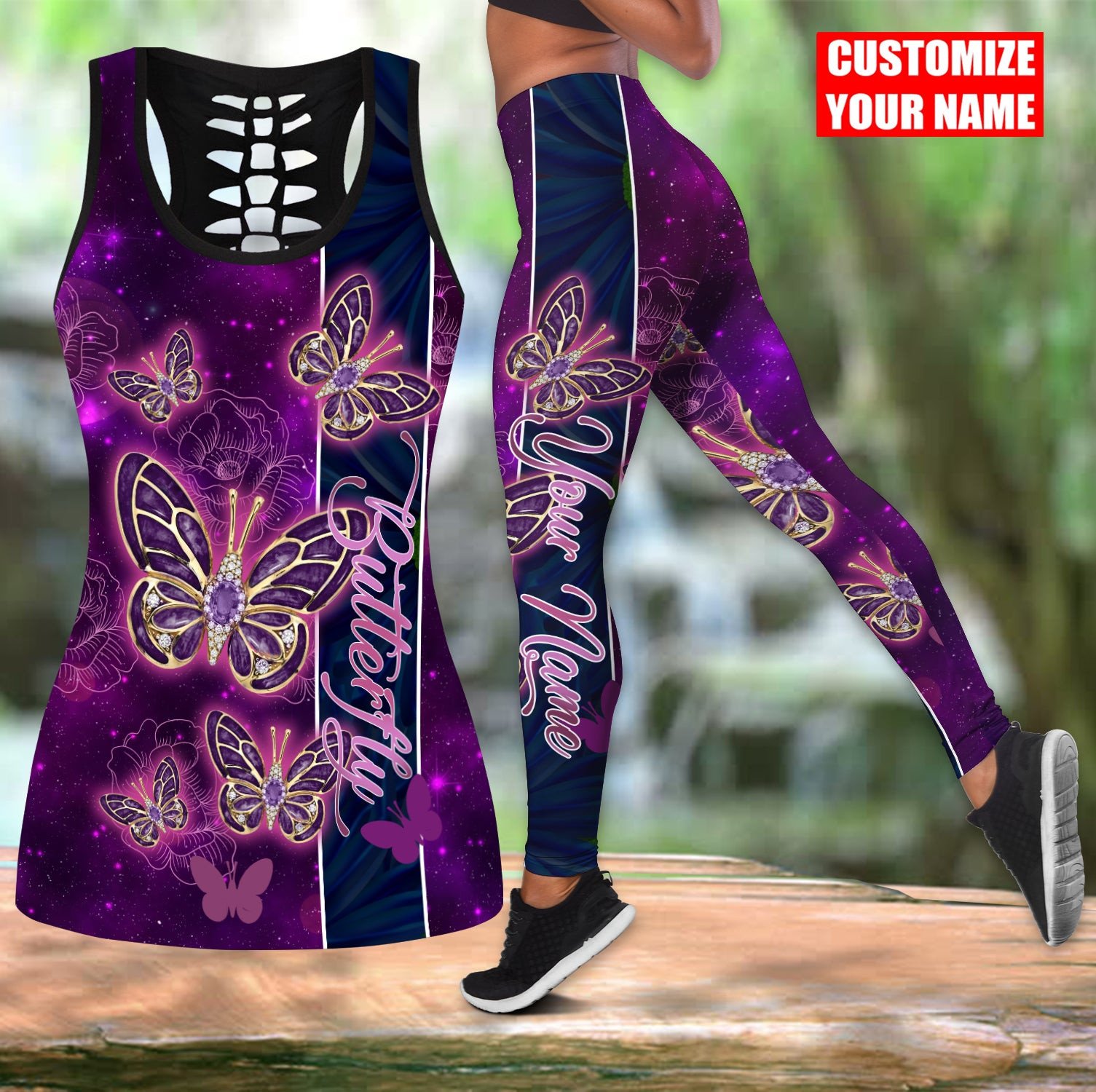 Personalized Name Butterfly 3D - Yoga Fitness Name recension och pris